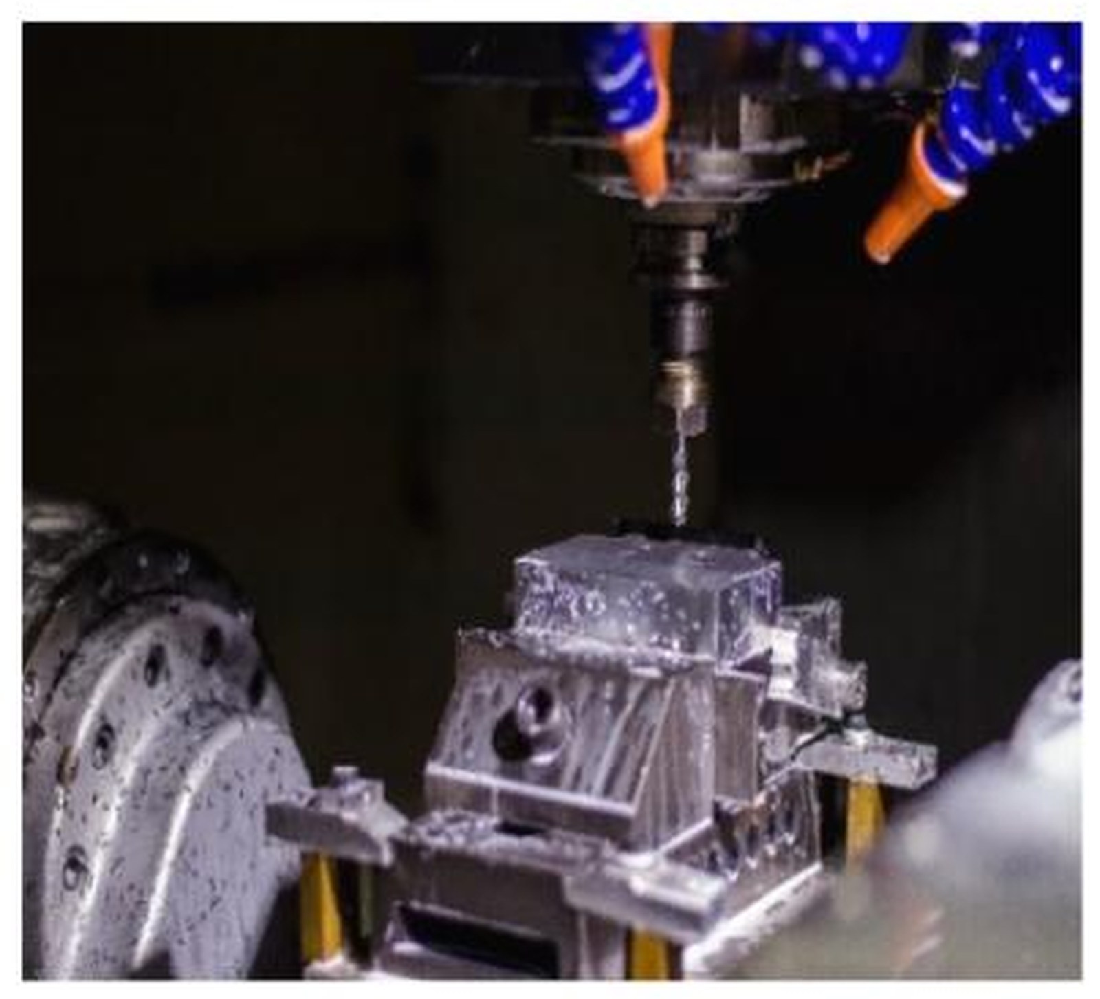CNC machining in progress