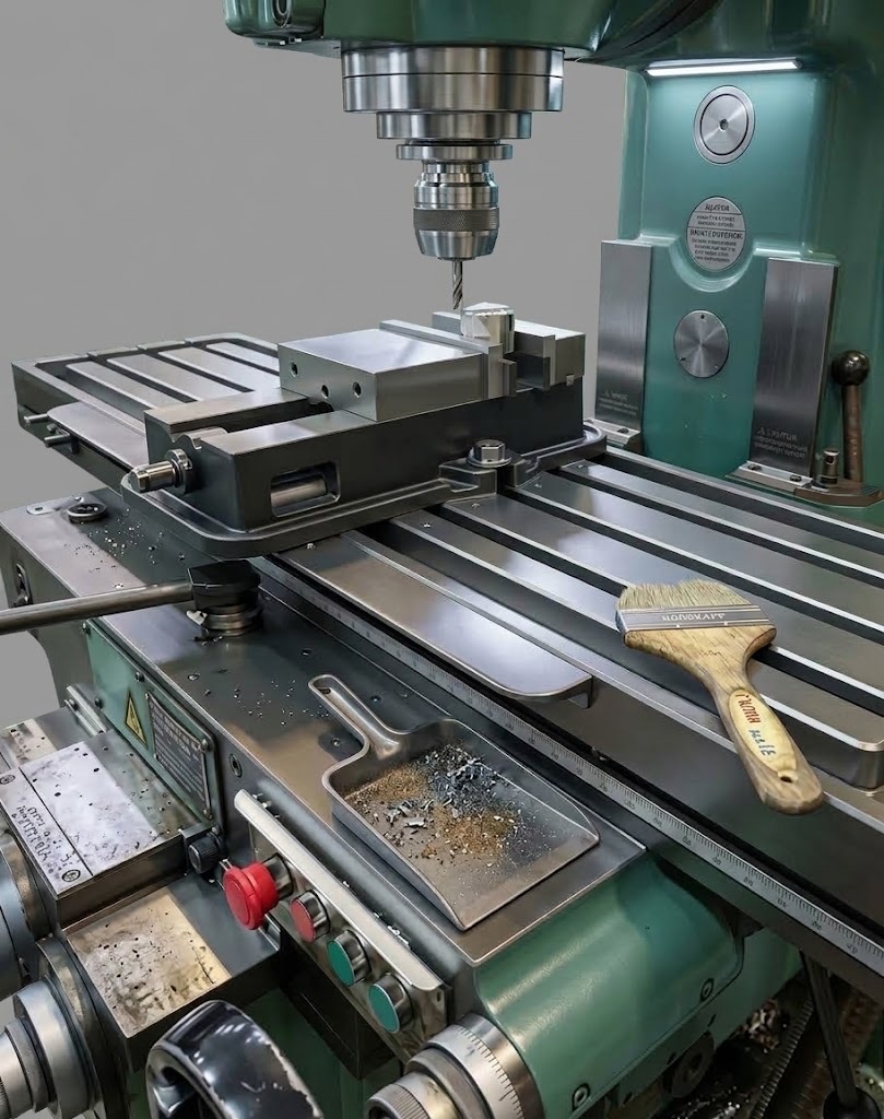 CNC machining with coolant in action