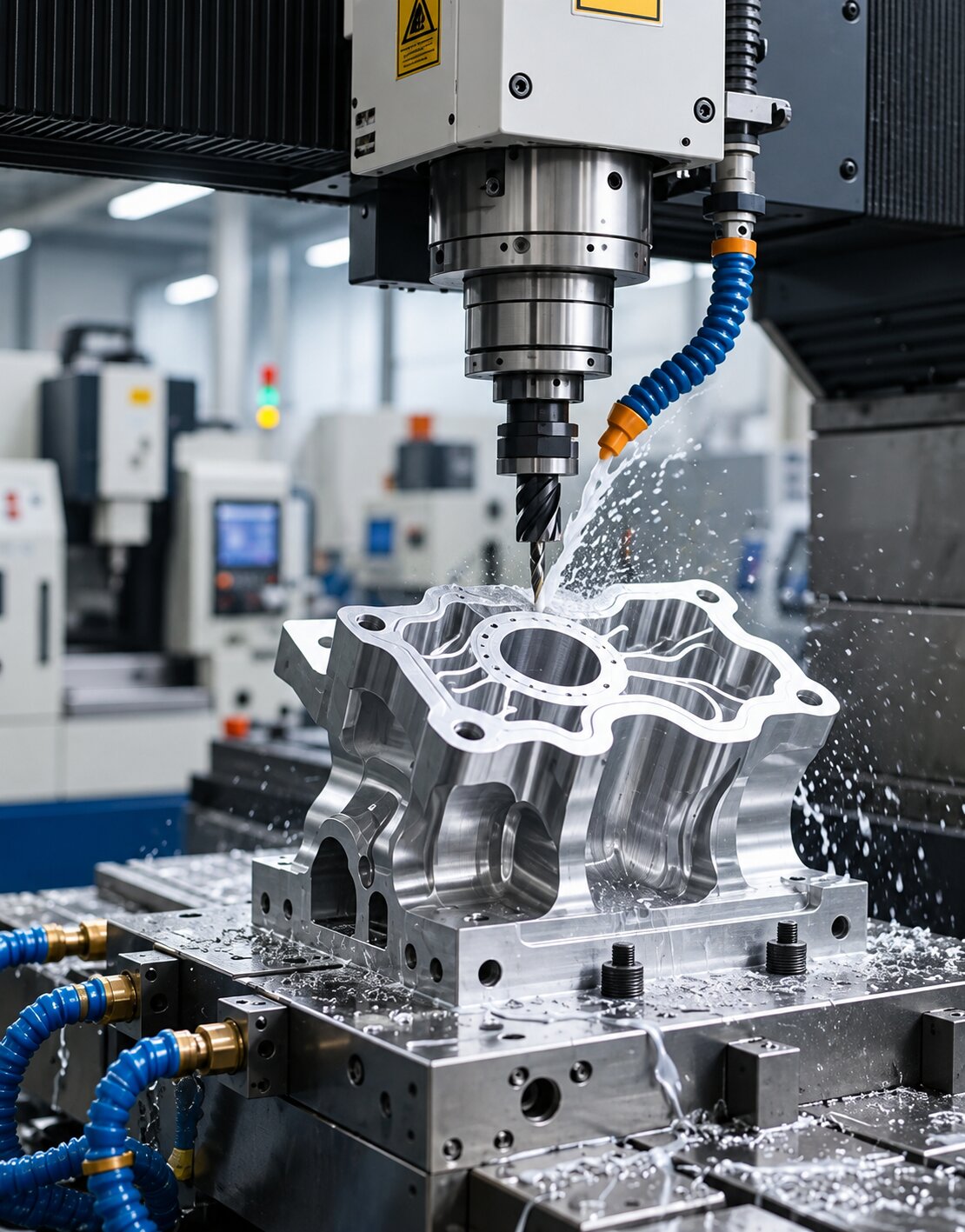 Milling machine on the production floor